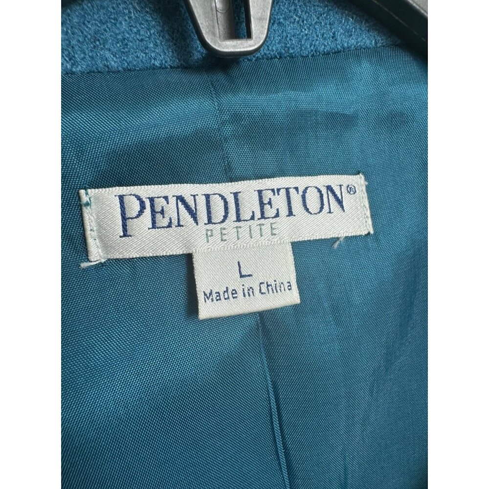 Pendleton Women's Blazer Wool Jacket Turquoise Lp… - image 3